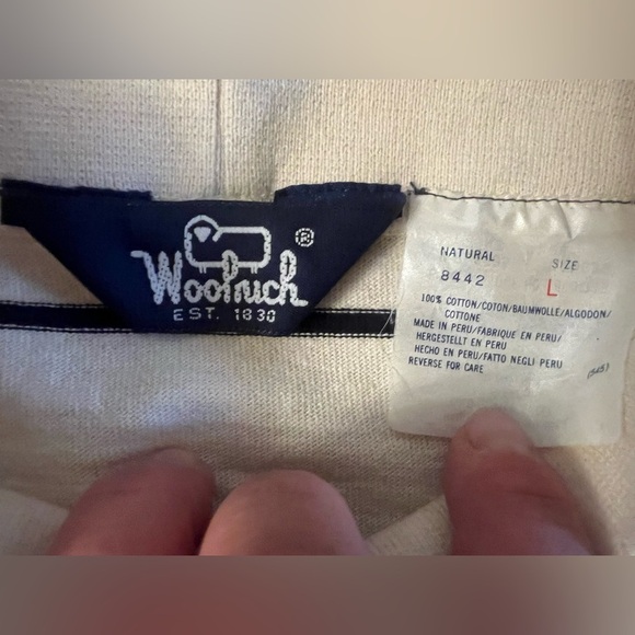 VTG Woolrich Striped Longsleeve Polo Turtleneck Striped Color Shirt Large E13 - Picture 4 of 8